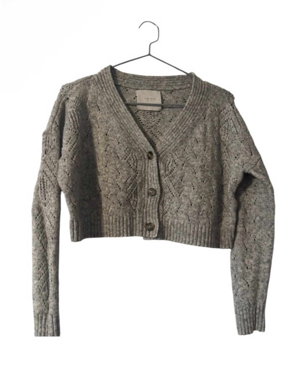 Lucky Brand Gray Button-Up Women's Sweater